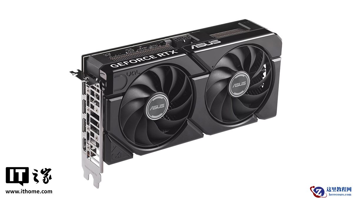 华硕推出 Dual RTX 5070 EVO 系列显卡：2.5 槽双风扇尺寸，全黑外观