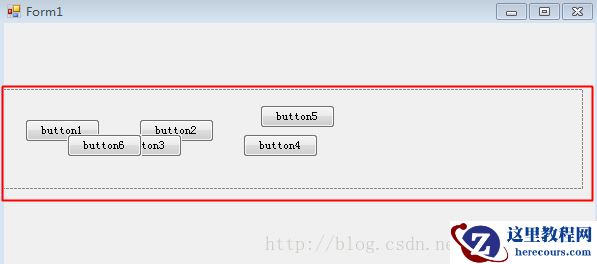 Winform  Panel按钮位置