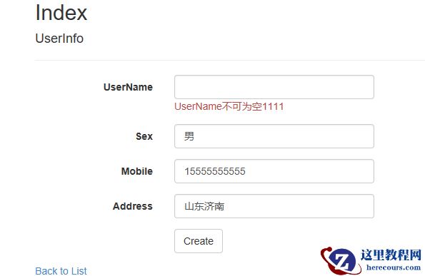 总结MVC中数据验证实例
