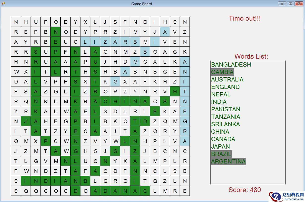 如何使用C#来编写的一个完整字谜游戏的示例代码分享