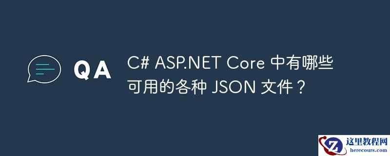 C# ASP.NET Core 中有哪些可用的各种 JSON 文件？