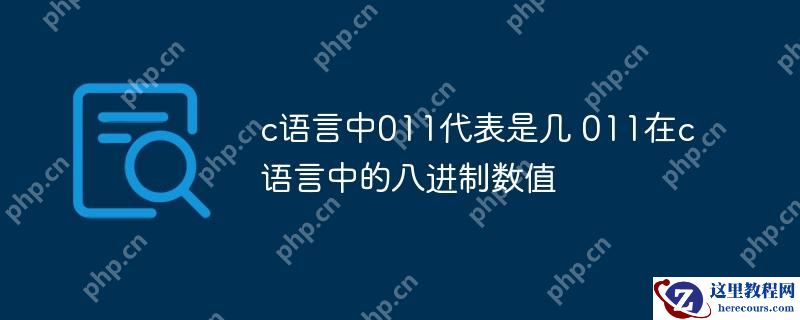 c语言中011代表是几 011在c语言中的八进制数值