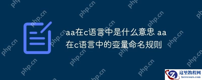 aa在c语言中是什么意思 aa在c语言中的变量命名规则
