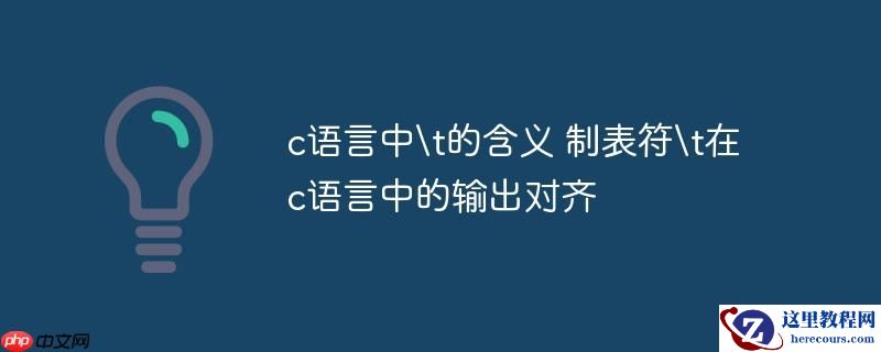 c语言中的含义 制表符在c语言中的输出对齐