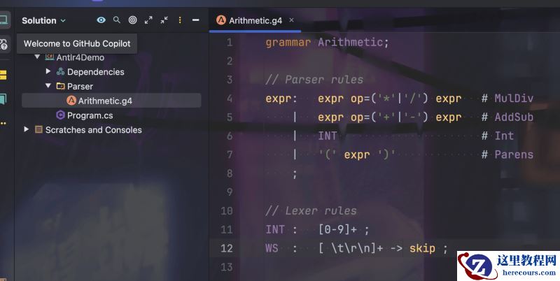 在.NET中使用ANTLR4构建语法分析器的方法