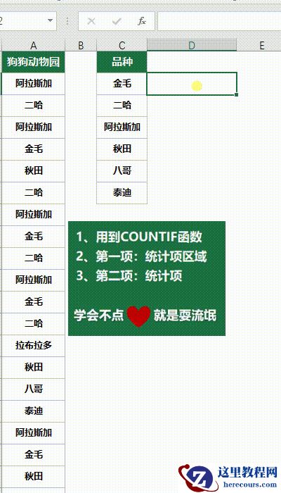 Excel必须学会函数之一,countif和SUMIF函数