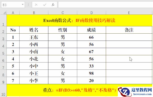 Excel基础函数IF的7个使用技巧,硬核干货哦!