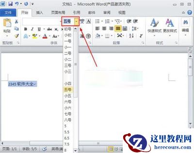 Word2010中文字的调整技巧