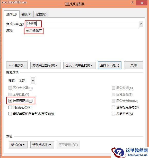 Word 查找替换功能中通配符的用法（一）