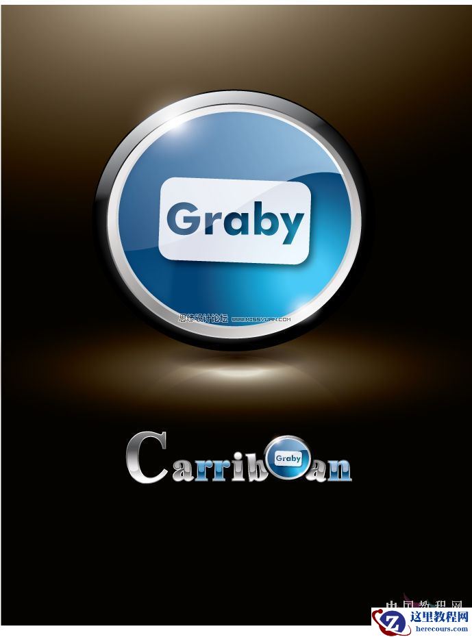 Illustrator制作漂亮水晶按钮图标