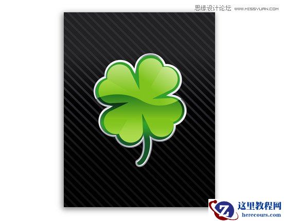 Illustrator制作水晶质感的四叶草教程