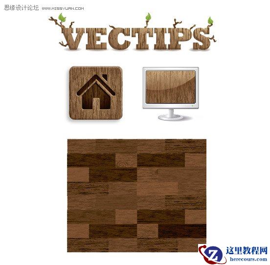 Illustrator创建木质颗粒纹理