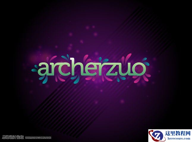 Illustrator制作花纹装饰的字体海报