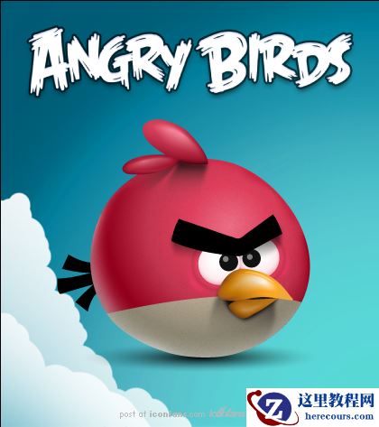 Illustrator绘制逼真的疯狂的小鸟