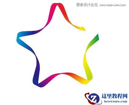 Illustrator绘制炫彩效果的彩带教程
