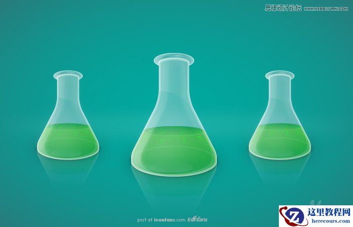 Illustrator制作透明效果的烧瓶图标
