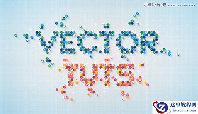 Illustrator制作马赛克效果的艺术字教程