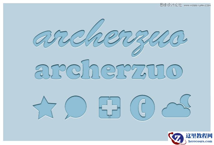 Illustrator制作凹凸效果印刷文字效果