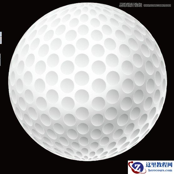 Illustrator绘制逼真的高尔夫球