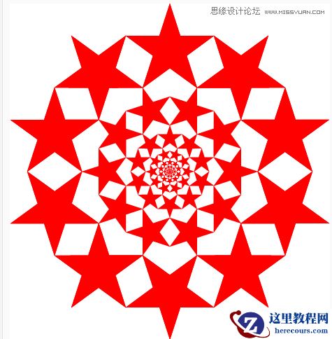 Illustrator制作复杂的五角星图案教程