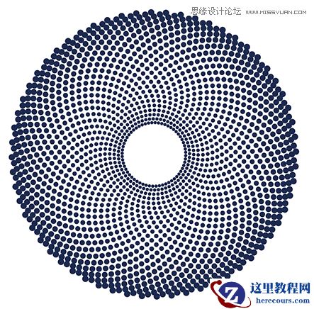 Illustrator绘制漂亮的螺旋圆点花纹图案