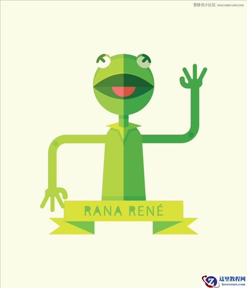 Illustrator绘制萌萌的青蛙柯密特图标