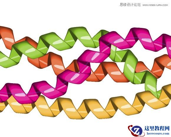 Illustrator绘制时尚炫彩的电话线效果