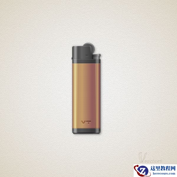 Illustrator绘制复古风格的打火机图标