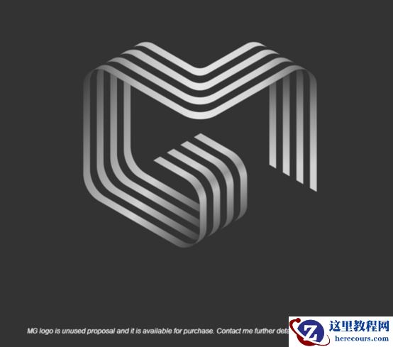 Illustrator绘制线条形状组成的创意标志