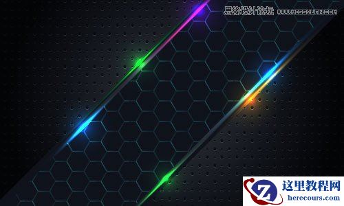 Illustrator绘制大气典雅的灯光背景效果图