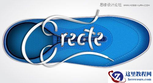 Illustrator绘制蓝色逼真的运动鞋教程