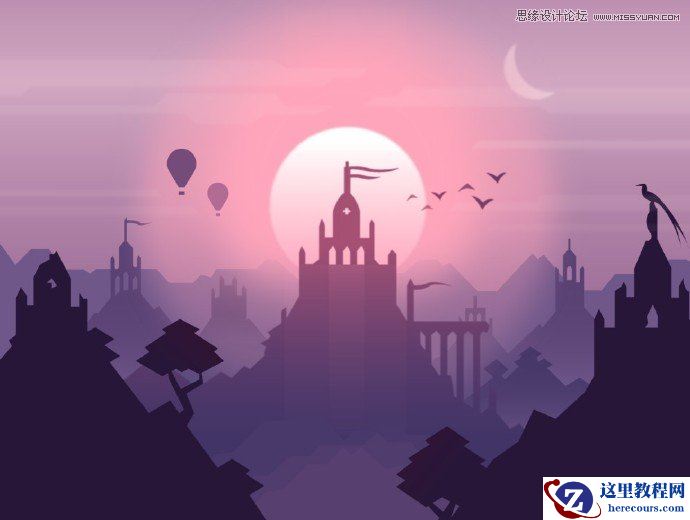 Illustrator绘制卡通唯美风格的游戏场景