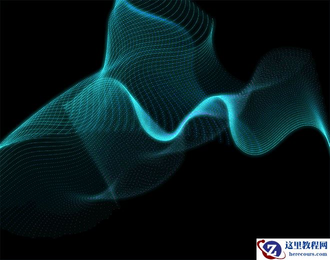 llustrator绘制抽象风格的粒子波特效