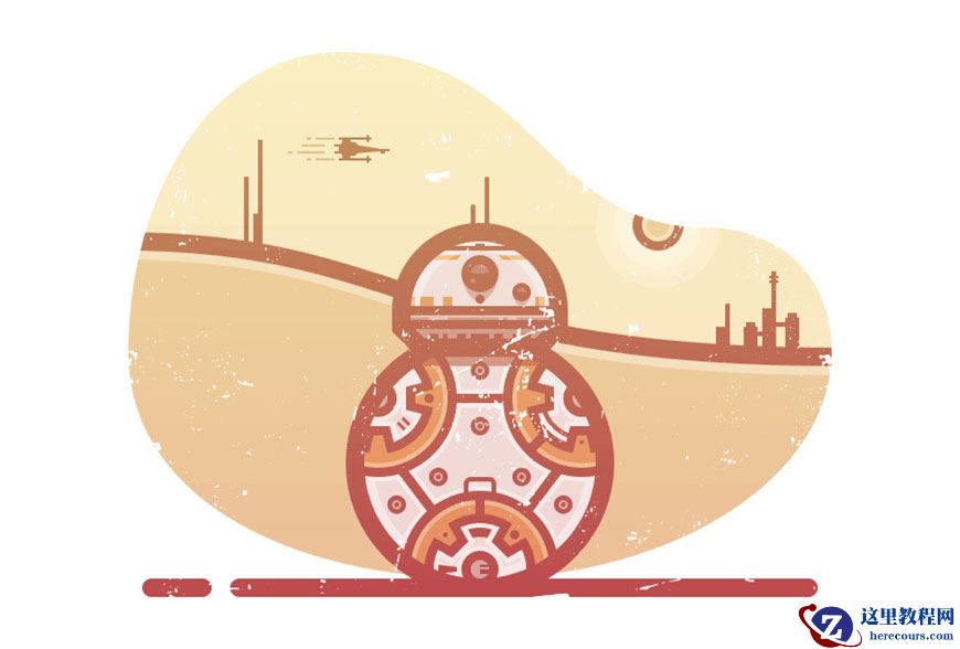 Illustrator绘制科幻电影中的机器人