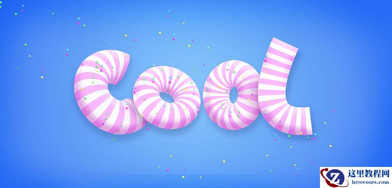 Illustrator绘制条纹风格的3D立体字教程