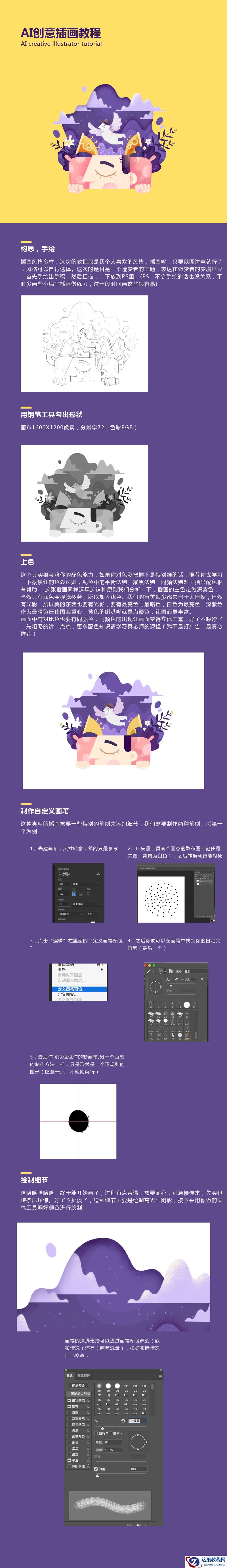 Illustrator绘制创意风格的插画效果图
