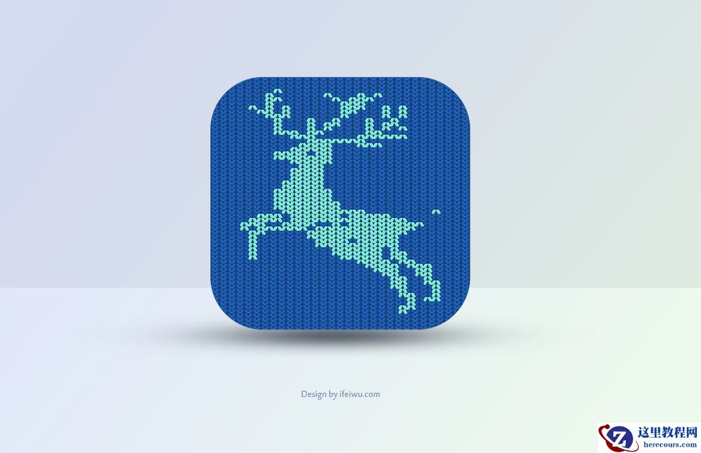 Illustrator绘制针织风格的圣诞节主题图标