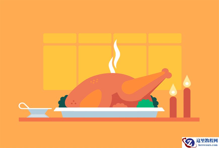 Illustrator结合AE制作感恩节火鸡动画效果