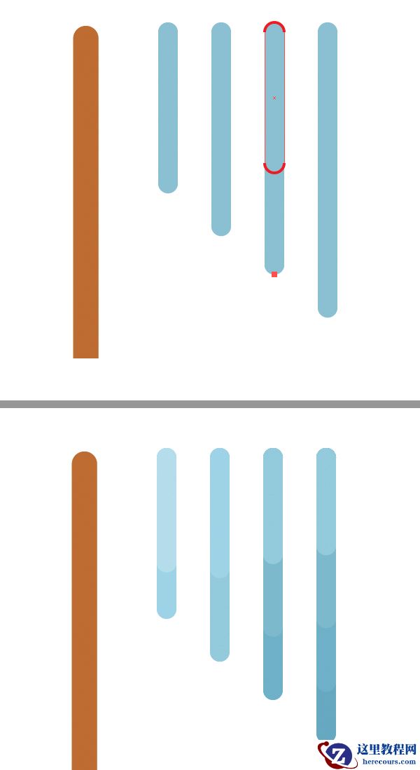 Illustrator绘制冬季下雪场景插画