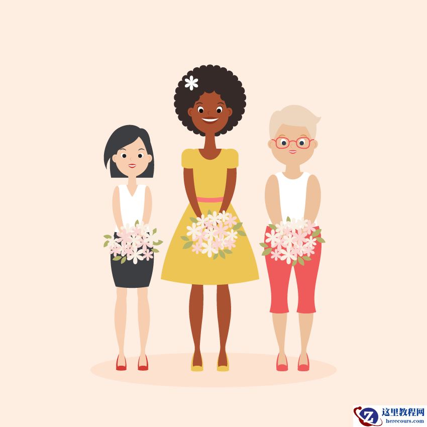 Illustrator绘制时尚风格的人像插画