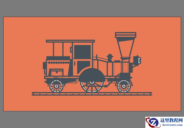 火车插图：AI绘制复古风格的火车插画