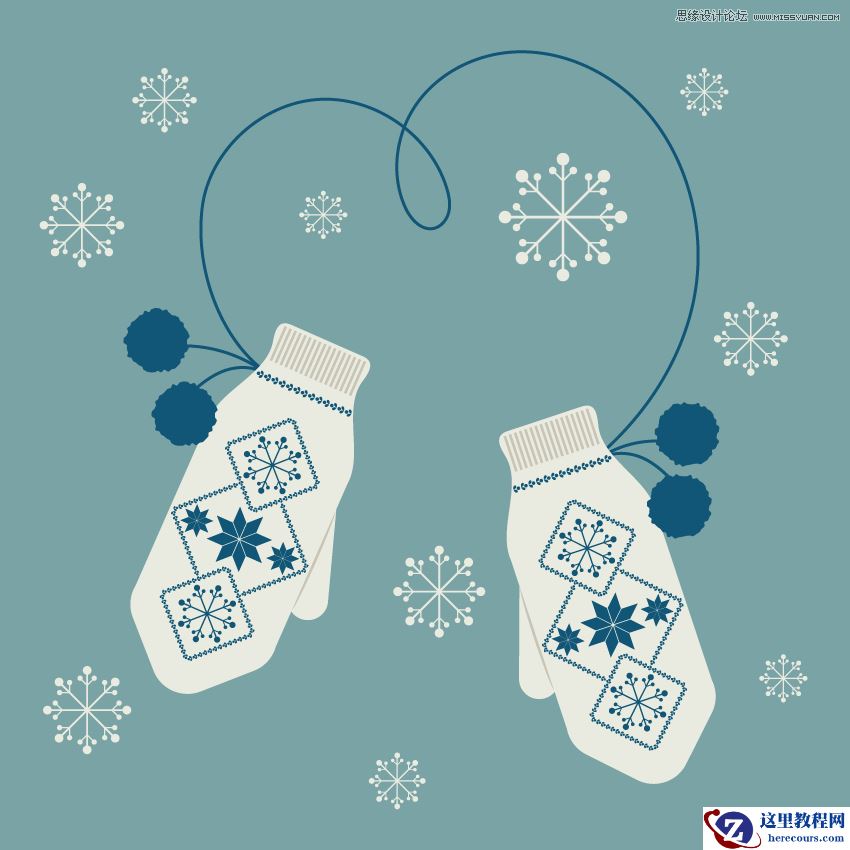 插画设计：用AI绘制连指手套插图