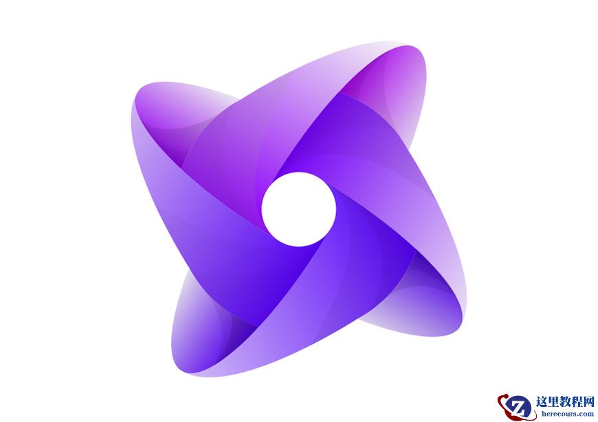 Illustrator设计紫色立体效果的企业LOGO