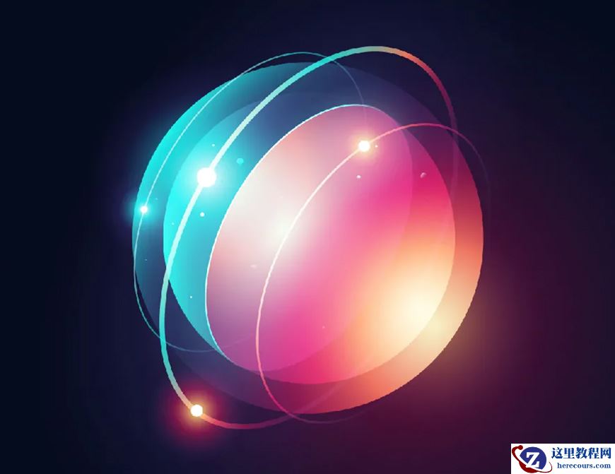 Illustrator绘制时尚立体效果的星球插画