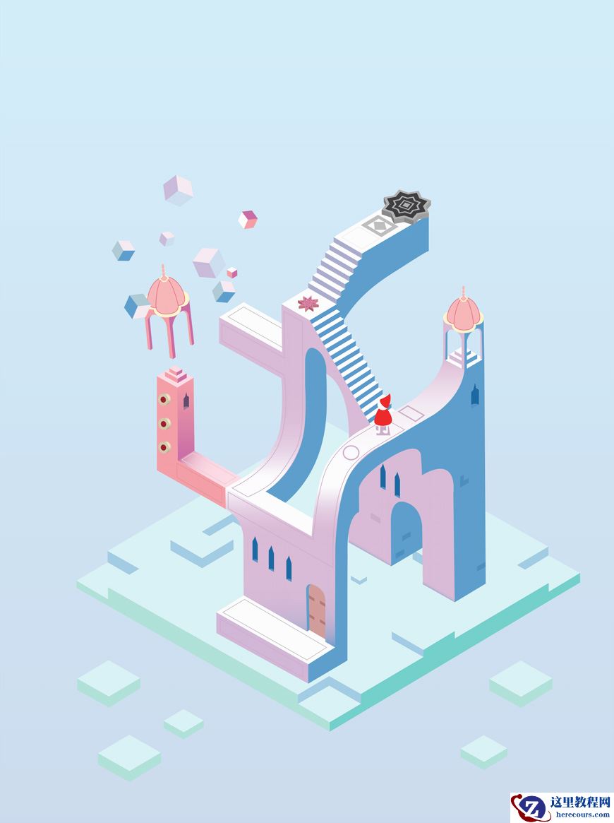 Illustrator绘制2.5D风格创意建筑插画