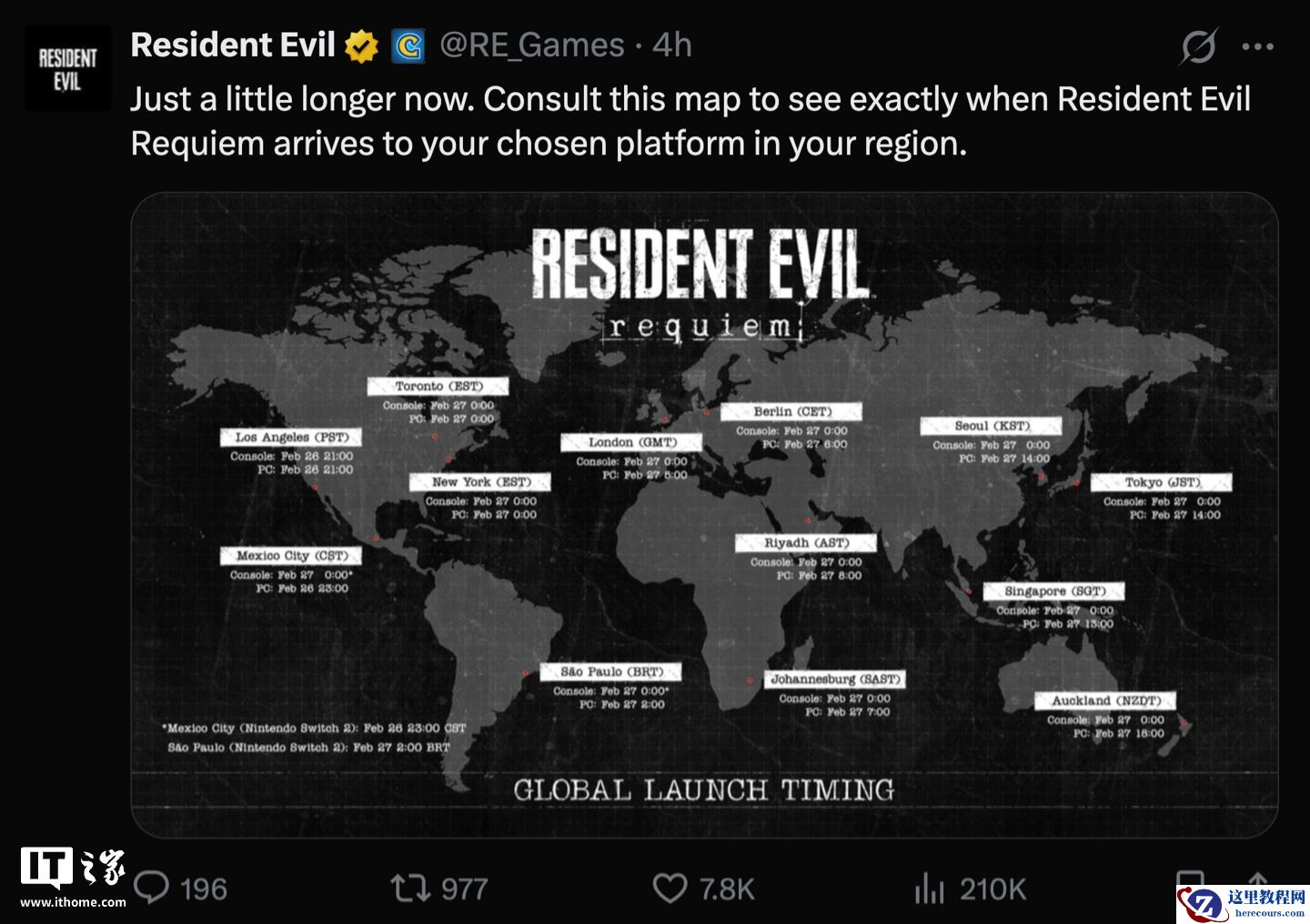 卡普空《生化危机：安魂曲》游戏 Steam 预载开启，PC 版国内 2 月 27 日下午 1 点解锁