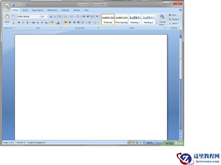 如何在 Word 2007 中设置双倍行距