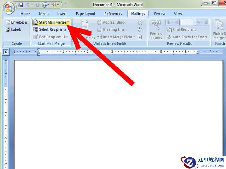 如何在 Microsoft Word 中合并邮件