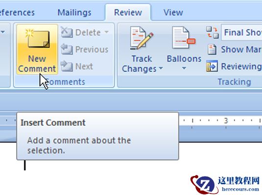 如何在Word 2007文档中添加注释?