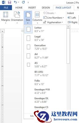 如何在Word 2013中设置纸张尺寸和方向？